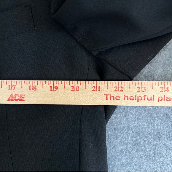 HART SCHAFFNER & MARX Wool Blazer Sports Coat 2 Button Single Vent Black 44R - Picture 7 of 10